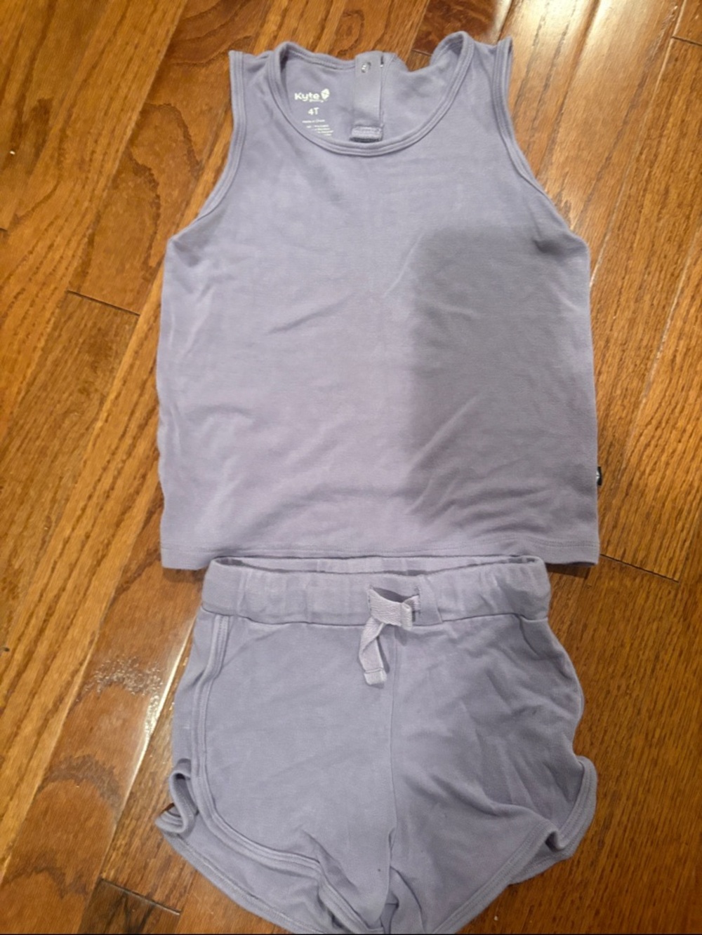 Kyte Baby Purple Tank Top & Shorts Set - 4T